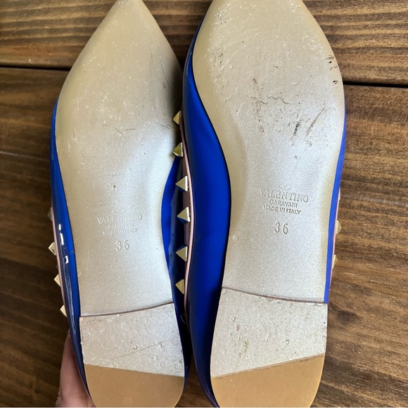 Valentino Patent Rockstud Ballet Flat - Picture 2 of 4